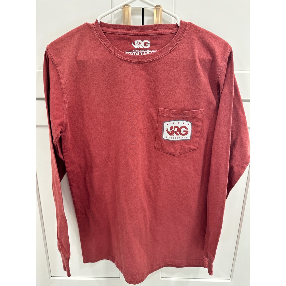 Rowdy Gentleman Reagan Bush 84 Long Sleeve‎ Pocket Tee Red Men's Small